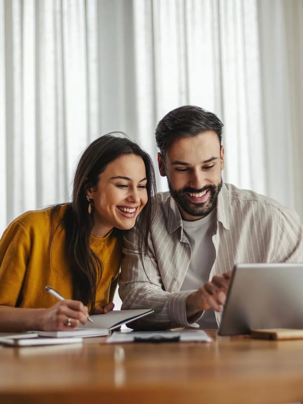 Couple in thoughtful, connected conversation