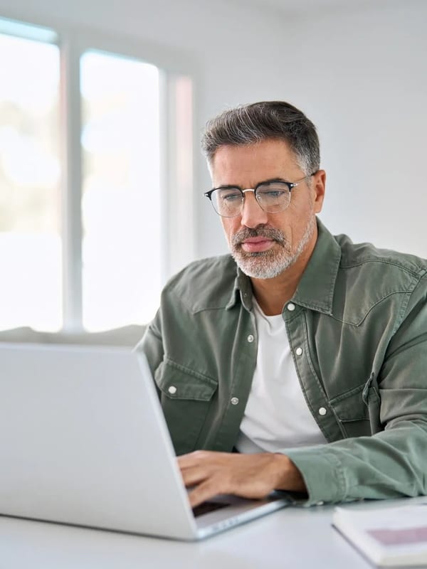 Person in a calm, introspective therapy session